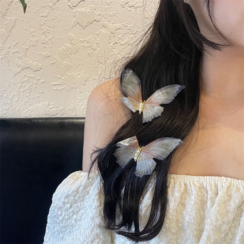 Butterfly Hair Clip Acrylic