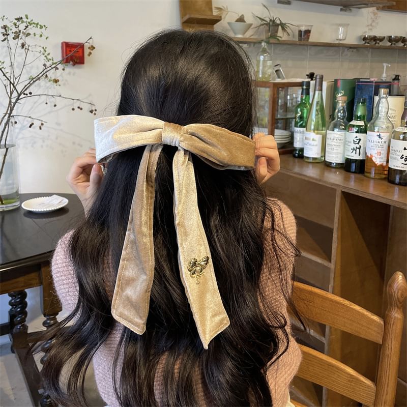 Clip Velvet Hair Bow