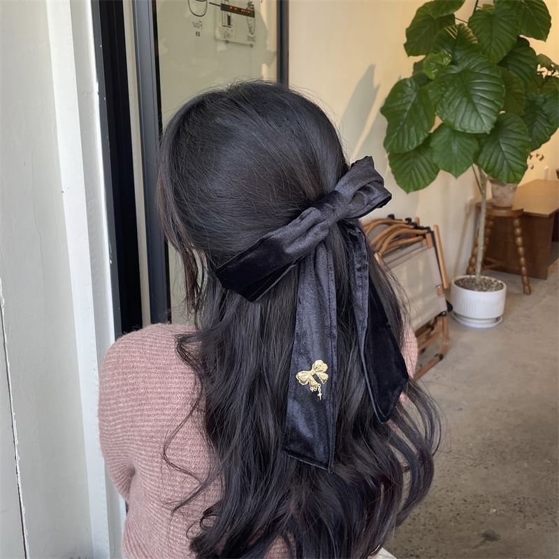 Clip Velvet Hair Bow
