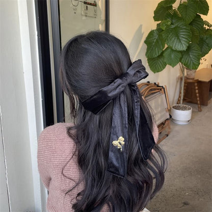Clip Velvet Hair Bow