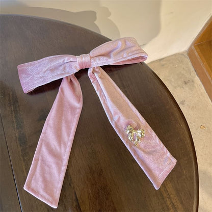 Clip Velvet Hair Bow