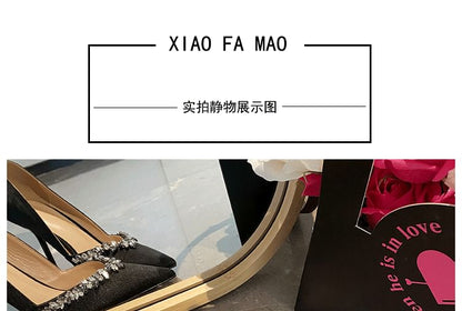 Pointy Heel Stiletto Pumps Rhinestone