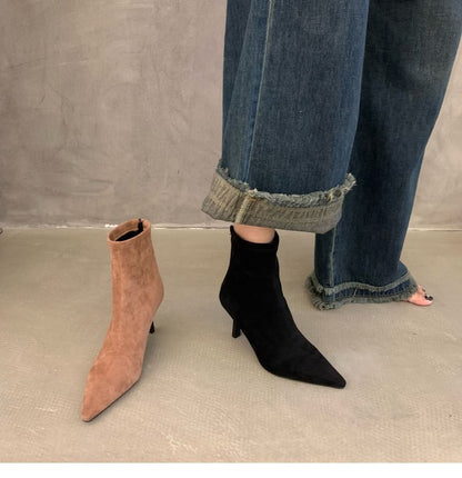 Pointy Boots High Heel Short