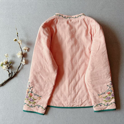 Traditional Chinese Embroidered Frog Buttoned Jacket