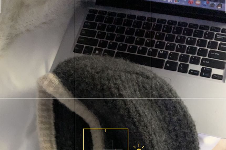 Two Tone Knit Buttoned Balaclava