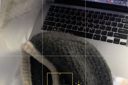 Two Tone Knit Buttoned Balaclava