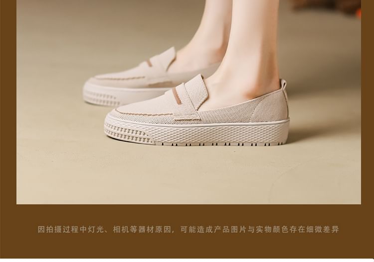 Platform Trim Contrast Slip-Ons