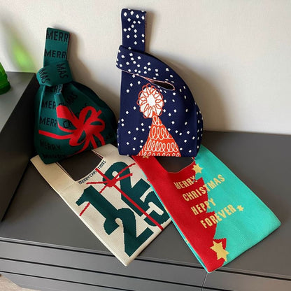 Small Knit Various Bag Designs Christmas ( ) Tote