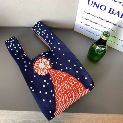 Small Knit Various Bag Designs Christmas ( ) Tote