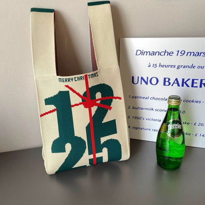 Small Knit Various Bag Designs Christmas ( ) Tote