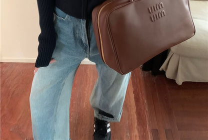 Zip Plain Sweater Slim-Fit