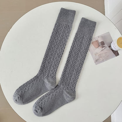 Set of 2 Pairs: Plain Knee High Socks