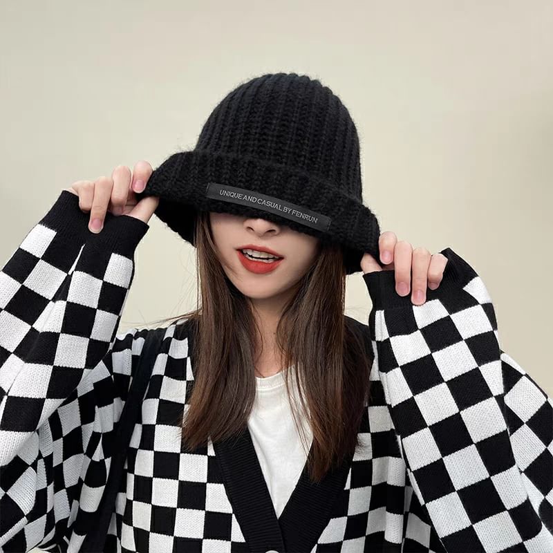 Beanie Knit Lettering Applique