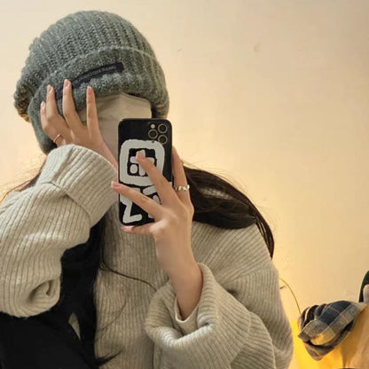 Beanie Knit Lettering Applique