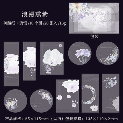 Floral Print Translucent Memo Pad