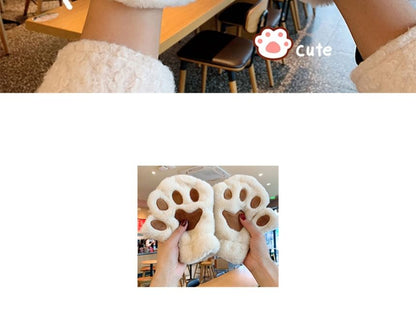Paw Fingerless Gloves Cat