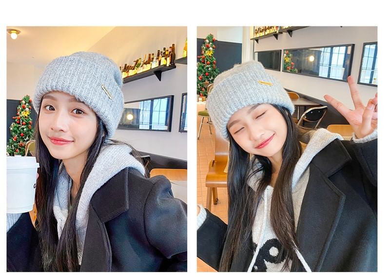 Casual Plain Knit Beanie