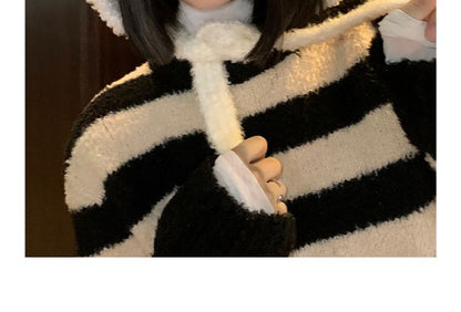 Chenille Hat Bonnet Bear Ear