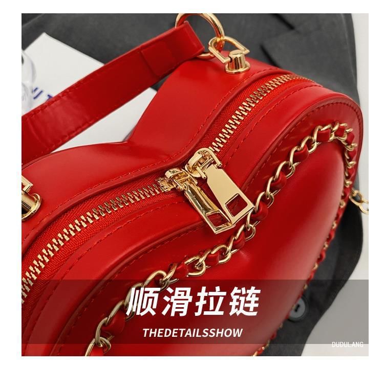 Heart Crossbody Bag Chained