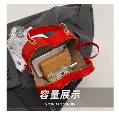 Heart Crossbody Bag Chained