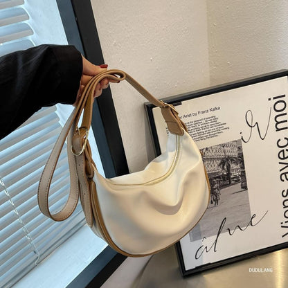 Contrast Crossbody Bag Trim Faux Leather