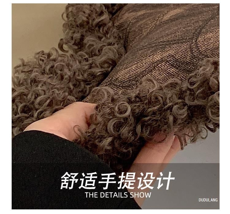 Star Tote Bag Fluffy Trim