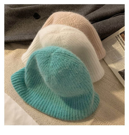 Knit Plain Hat Cloche