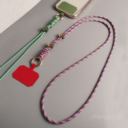 Woven Cord Phone Lanyard with Lanyard Pad