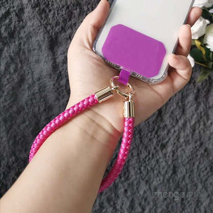 Woven Cord Phone Strap with Lanyard Pad