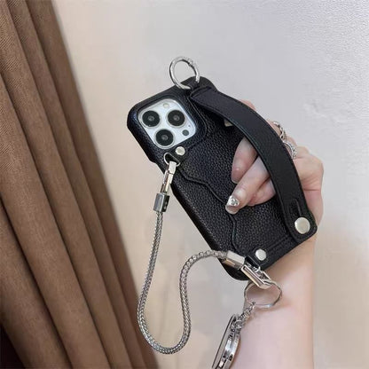 Mirrored Faux Case Leather Heart Phone