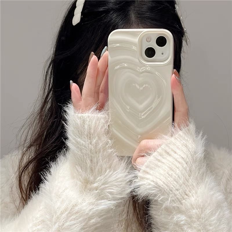 Phone Heart Textured Case