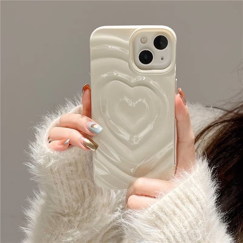Phone Heart Textured Case