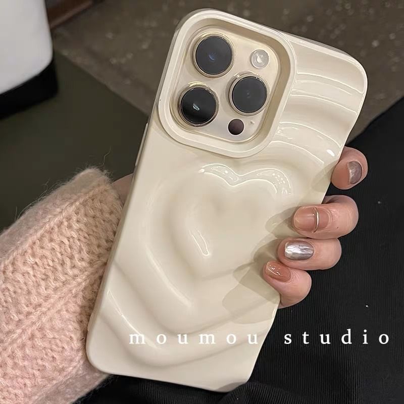 Phone Heart Textured Case