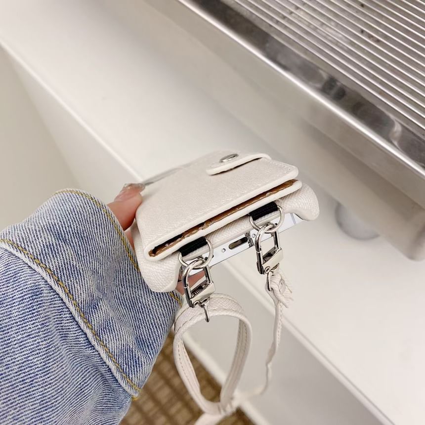 Card Denim Lanyard Holder Phone Case