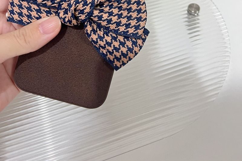 Houndstooth Case Phone Bow