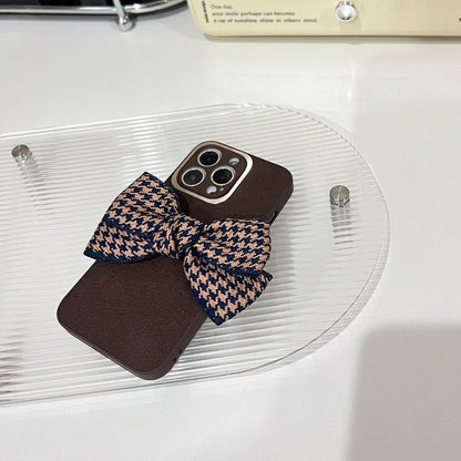 Houndstooth Case Phone Bow