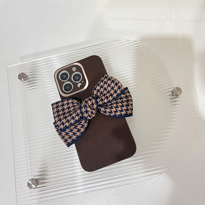 Houndstooth Case Phone Bow