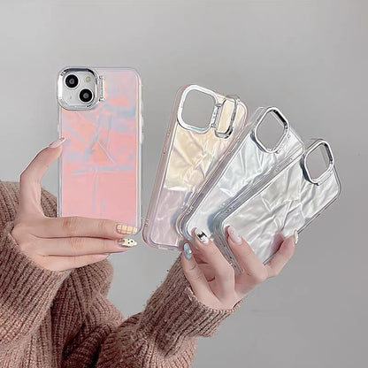 Holographic Textured Case Stand Phone