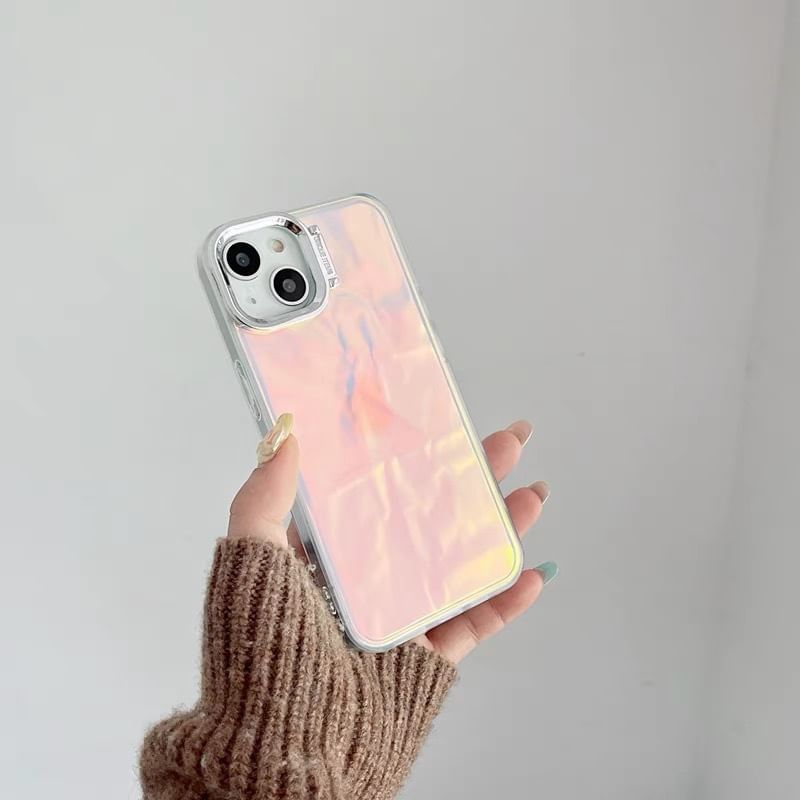 Holographic Textured Case Stand Phone