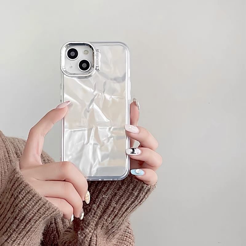 Holographic Textured Case Stand Phone