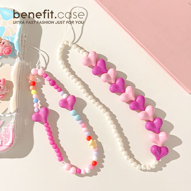 Phone Heart Strap Bead