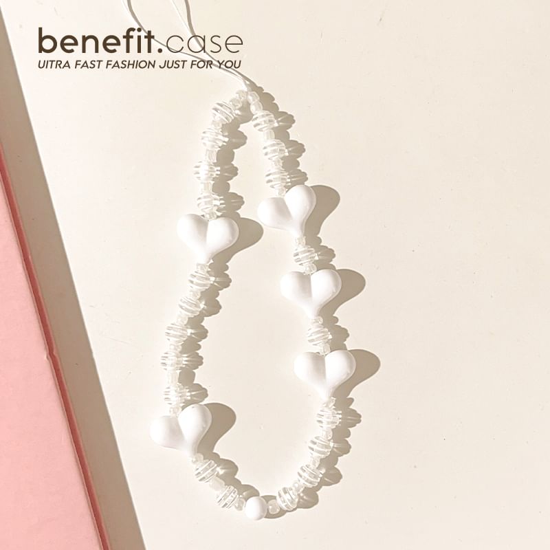 Phone Heart Strap Bead