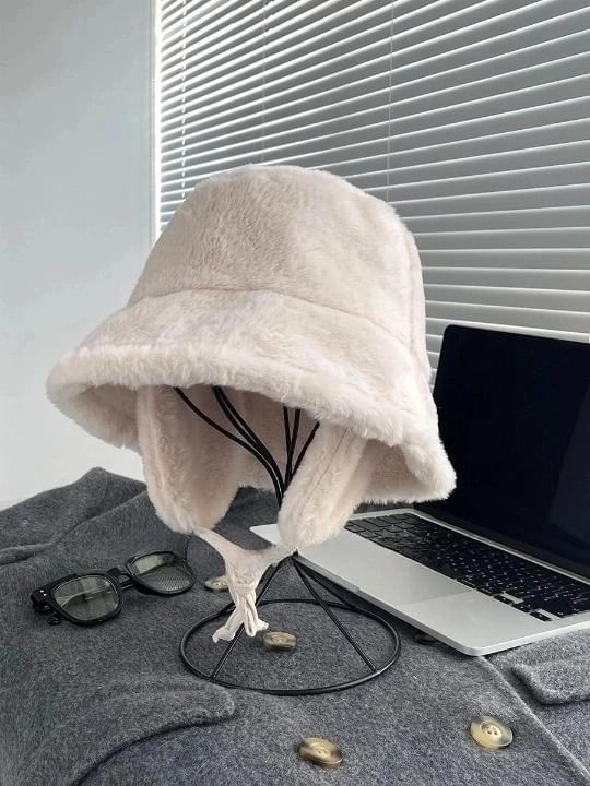 Fleece Plain Bucket Hat