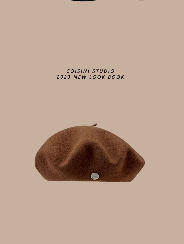 Casquette/béret gavroche en similicuir