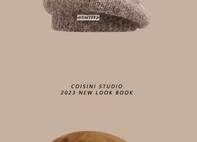 Casquette/béret gavroche en similicuir