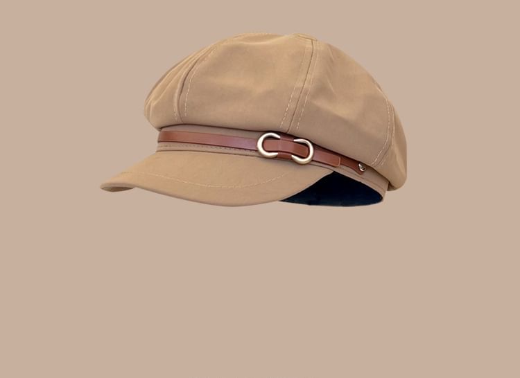 Casquette/béret gavroche en similicuir