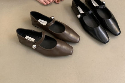 Flats Square Jane Toe Mary