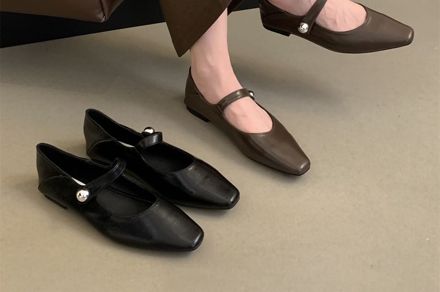 Flats Square Jane Toe Mary