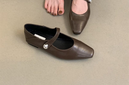 Flats Square Jane Toe Mary