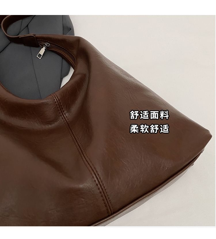 Leather Tote Faux Plain Bag